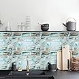 Livebor Peel and Stick Backsplash Wallpaper for Kitchen and Bathroom - 15.7inch x 196.8inch Waterproof Tile Contact Paper - Removable Decorative Wall Decor