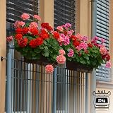 com-four 4x flower box holder for balcony rails flexible metal 2-way adjustable view 2