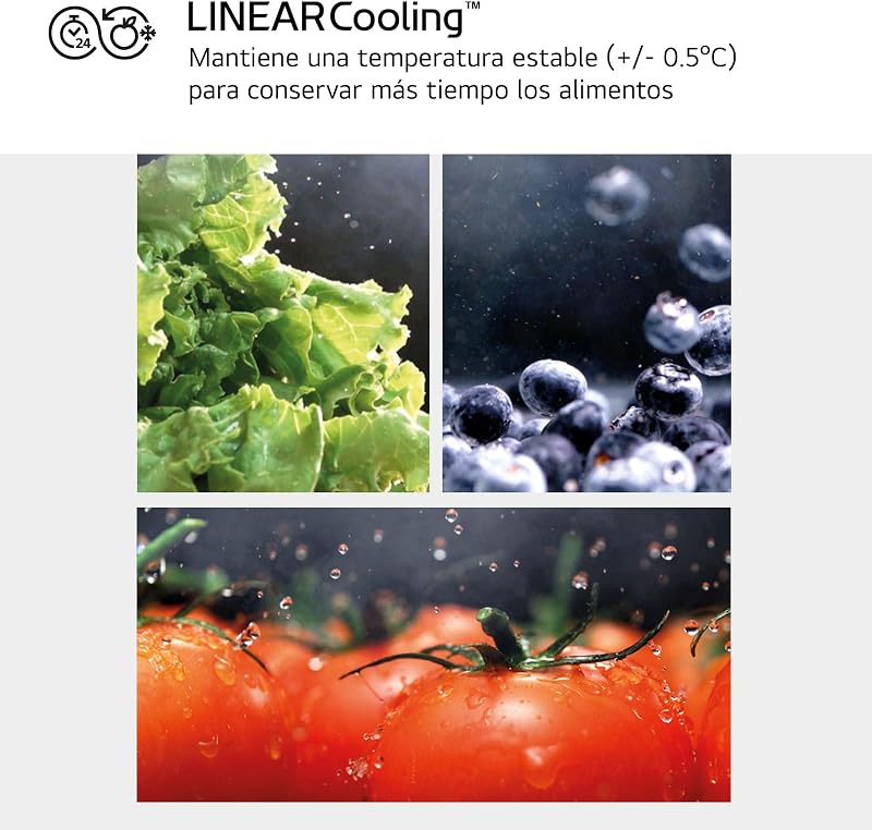Lg gsbc40swpe - geladeira lado a lado, série 400, resfriamento linear, fluxo de ar múltiplo, classificação e, 662 l, branco