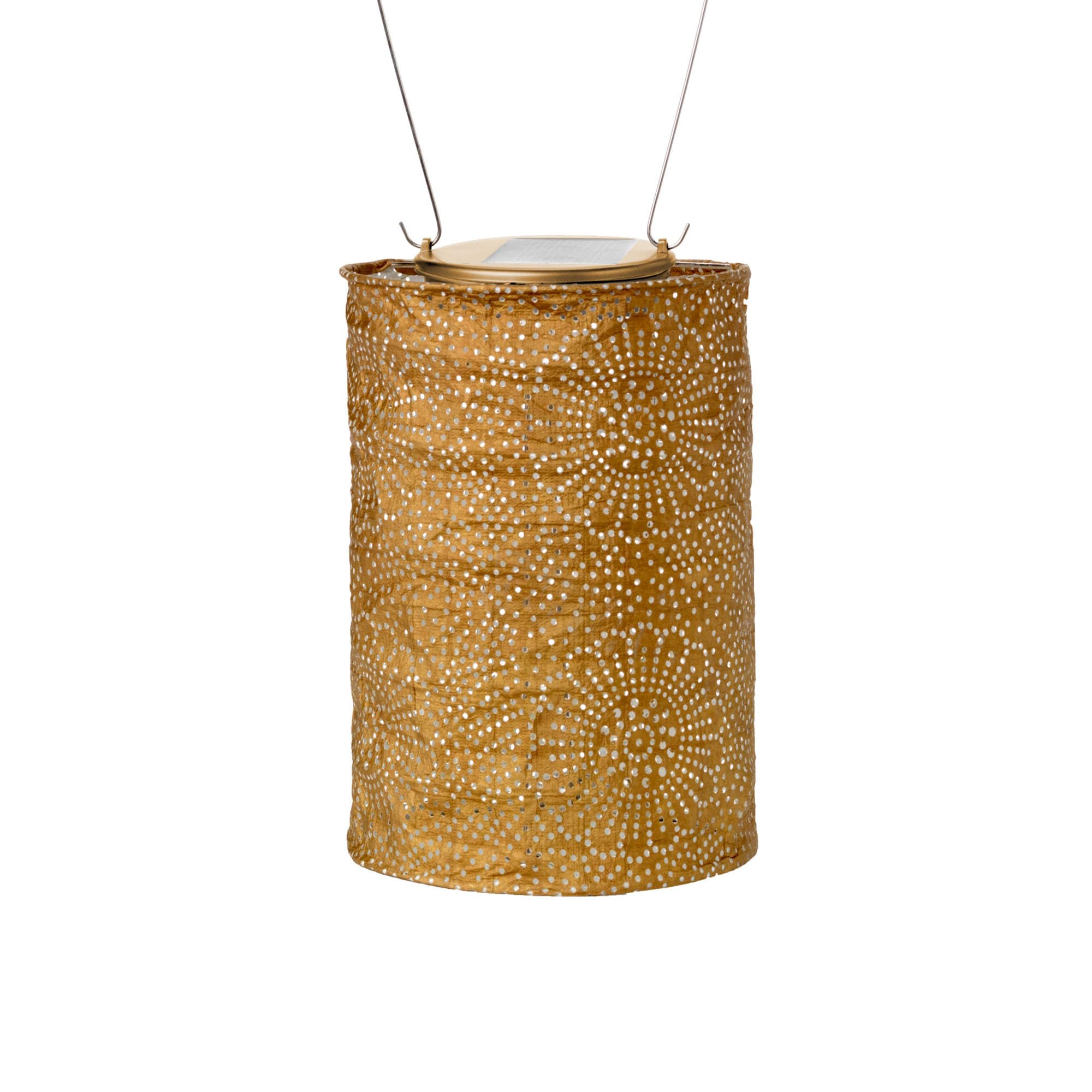 Photo 1 of Allsop Home and Garden Soji Stella LED Outdoor Solar Lantern, Handmade with Weather-Resistant UV Treated Tyvek Fabric, Stainless Steel Hardware, Auto sensor on/off, for Patio, Deck, Garden, Color (Bronze)