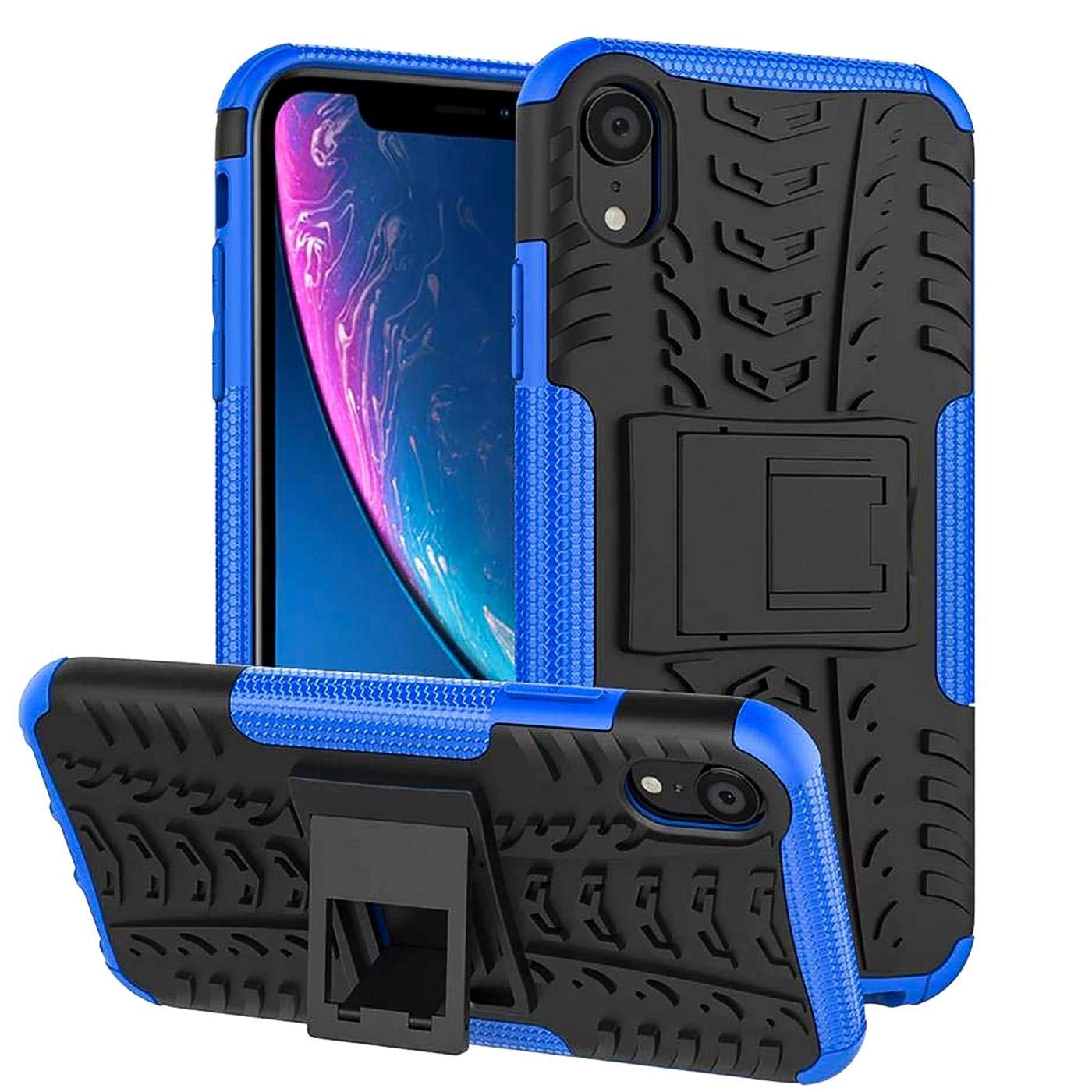 Verco protective case for iPhone XR case, Armor outdoor mobile phone case for Apple iPhone XR case tank hard case [cover suitable for construction sites], blue