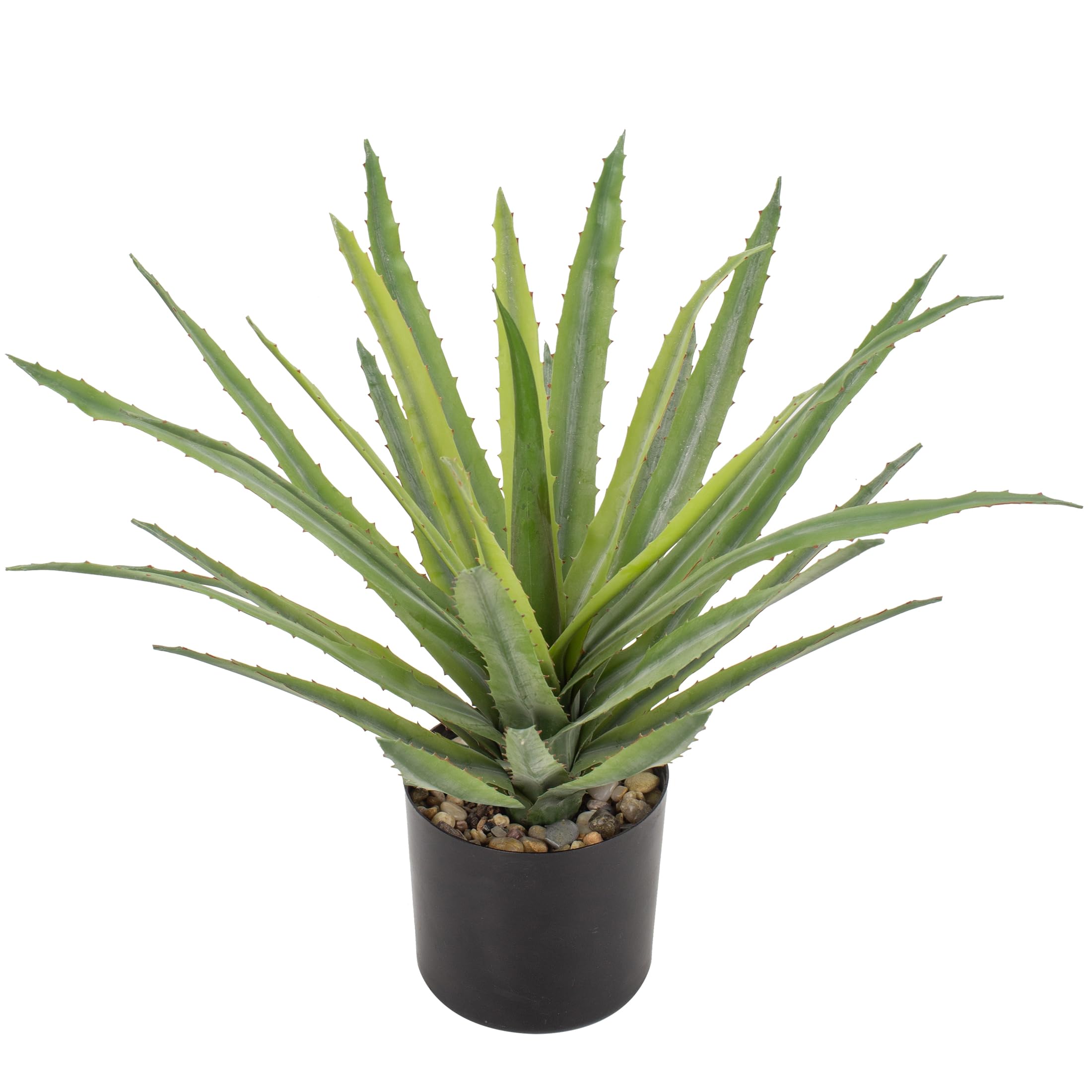 Briful 35cm Artificial Agave Plants in Pot Frosted Green Succulent Plant Artificial, Aloe Vera Fake Plants Artificial Plants Indoor for Home Bathroom Decor