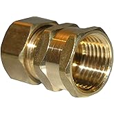 LASCO 17-6657 5/8-Inch Compression by 1/2-Inch Female Pipe Thread Brass Adapter, Copper
