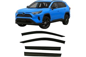 OPTIMAL CO 2019-2025 Tape-On Rain Guards Side Window Deflector Visors for Toyota Rav4 LE XLE SE XSE Hybrid Premium Limited 2020 2021 2022 2023 2024