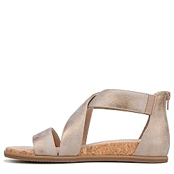 Naturalizer SOUL Women's Cindi Flat Sandal Gold