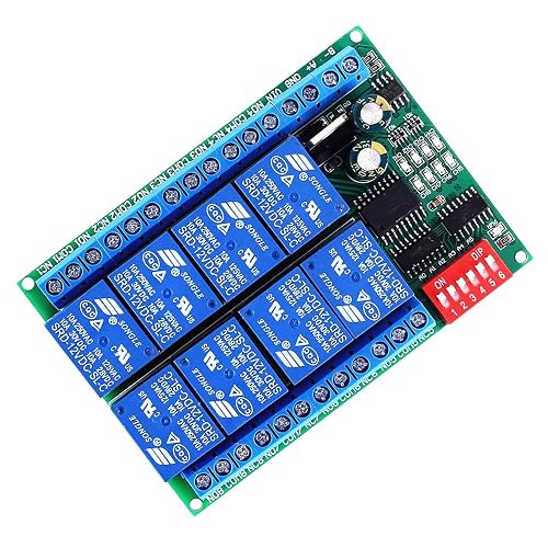 Relay Module For Sound Switch RS485 Modbus Relay Delay Switch DC 12V 8-Channel Relay Module Remote ...