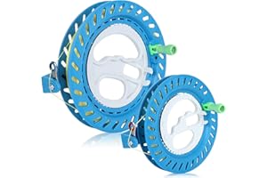 FENGWU 2PCS Kite String Reel 8 inch & 6 inch Kite Reel Winder for Kid, 1000 ft Line Winding Reel Grip Wheel Outdoor Flying Tools