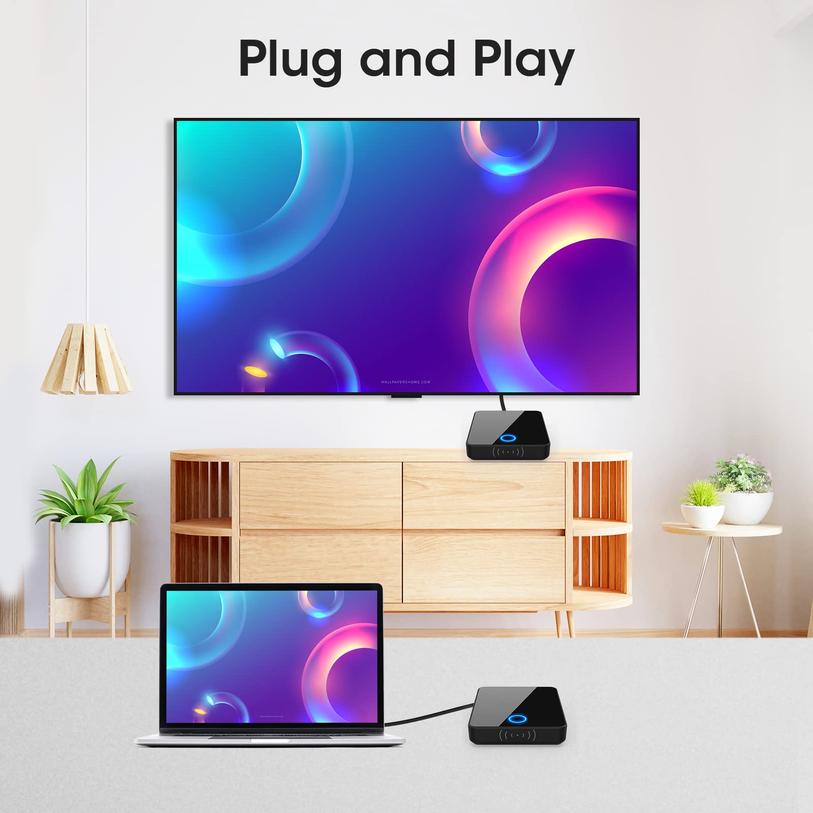 Wireless HDMI Transmitter and Receiver,Binken 150m Wireless HDMI Extender Support 1080P@60 Hz, Support 2.4/5GHz for Streaming Video Audio from Laptop, PC Satellite to HDTV Projector Model 810