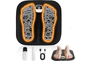 SUOIDOD EMS Foot Massager for Neuropathy, Sport Muscle Stimulator for Circulation, Pain Relief, Foldable Feet Mat and Legs Massager Pad, 10 Modes and 30 Intensity Levels for Muscle Relaxation