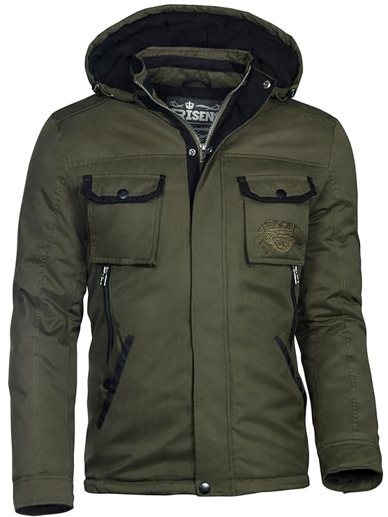 TRISENS HERREN WINTER JACKE MILITARY STYLE WASSERDICHT PARKA ARMY MANTEL