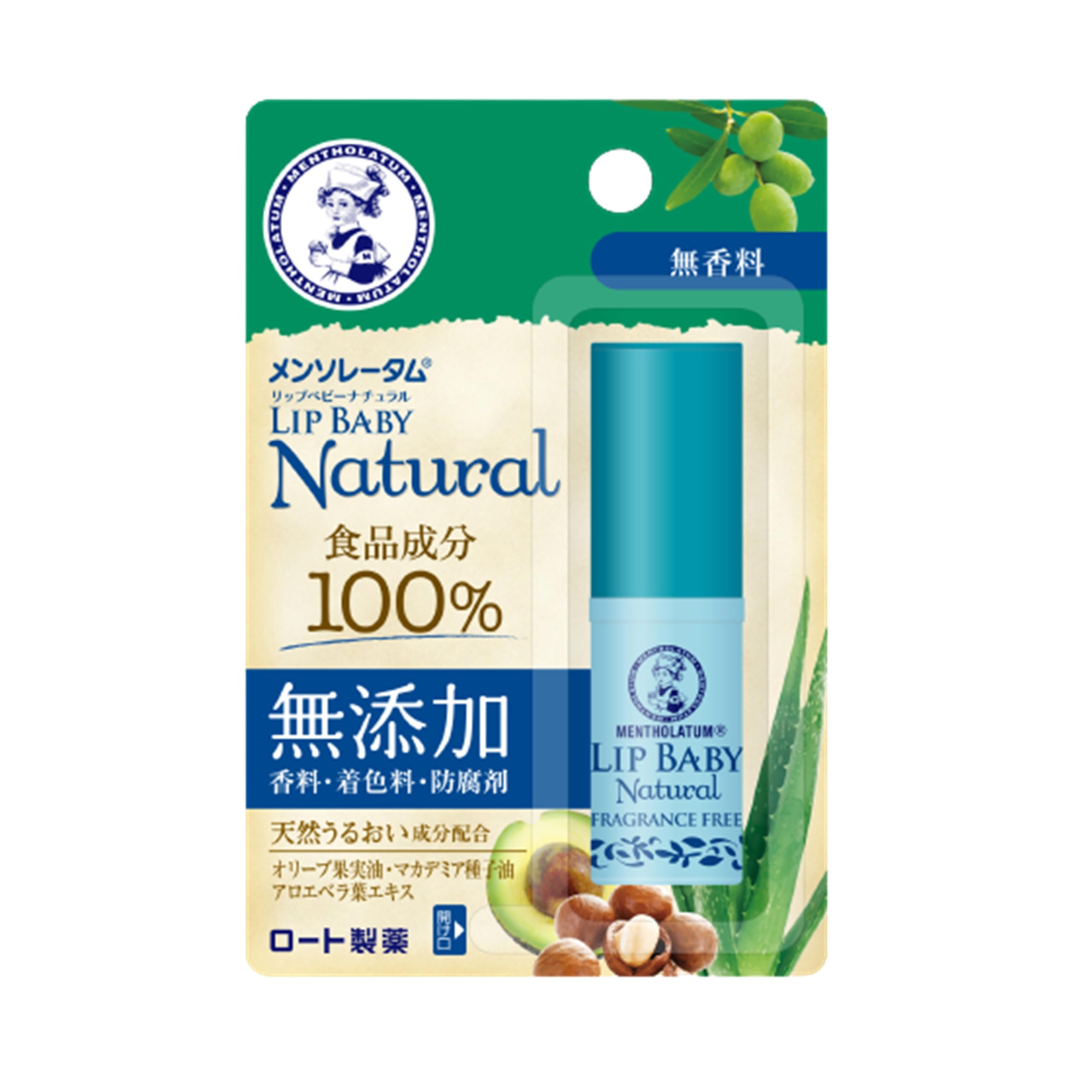 メンソレータムリップ メンソレータム リップベビーナチュラル 無香料 4g商品画像