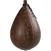 Speed Bag for Boxing &amp; MMA,Leather Reflex Training Pear Shaped Punching Bag | Hanging Swivel Boxing Speed Ball, Home Gym Reflex Training Equipment for Adults Teens &amp; Boxing Coaches, Improve Reflexes