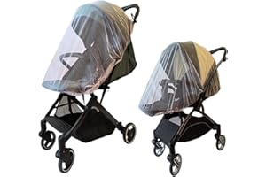 MEDOLAND Mosquito Net for Stroller Accessories Insect Mesh Bug Netting Cover for Summer Outdoor Camping Travel Car Seat, Newborn Baby Essentials Mosquiteros para Cunas De Bebes 2pack 2color (White + Pink)