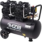 MZB 13.2 Gallon Ultra Quiet Air Compressor 115PSI Steel Tanks 70dB Noise Level Oil Free Air Compressor