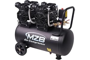 MZB 13 Gallon Ultra Quiet Air Compressor 115PSI Steel Tanks 72dB Noise Level Oil Free Air Compressor