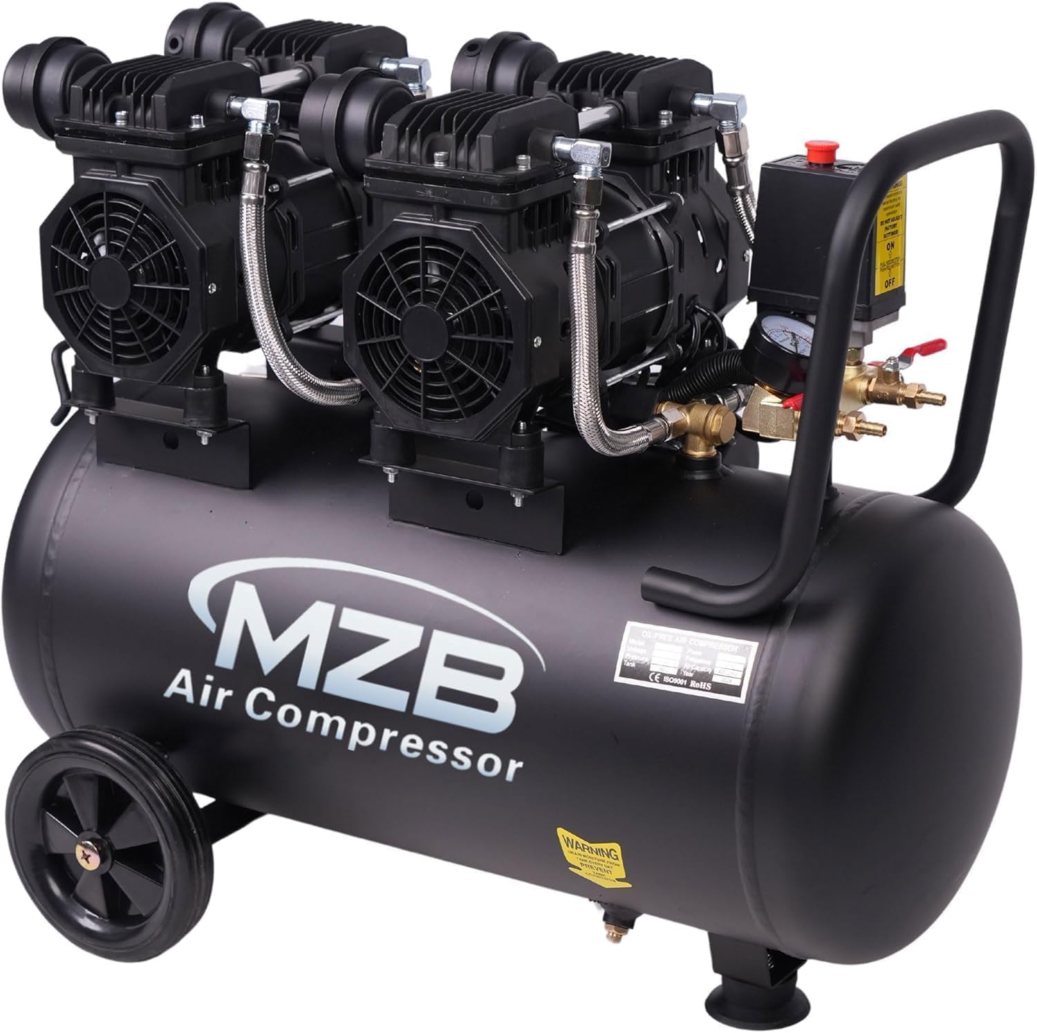 Photo 1 of MZB 13.2 Gallon Ultra Quiet Air Compressor 115PSI Steel Tanks 70dB Noise Level Oil Free Air Compressor