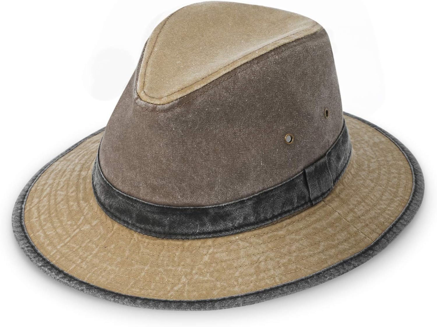 fiebig Chapeau de voyage en coton délavé | Chapeau d'extérieur unisexe