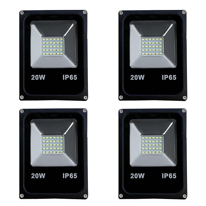 MLD 20W LED Focus Outdoor Waterproof IP65 Flood Light (Cool White) - Pack of 4
