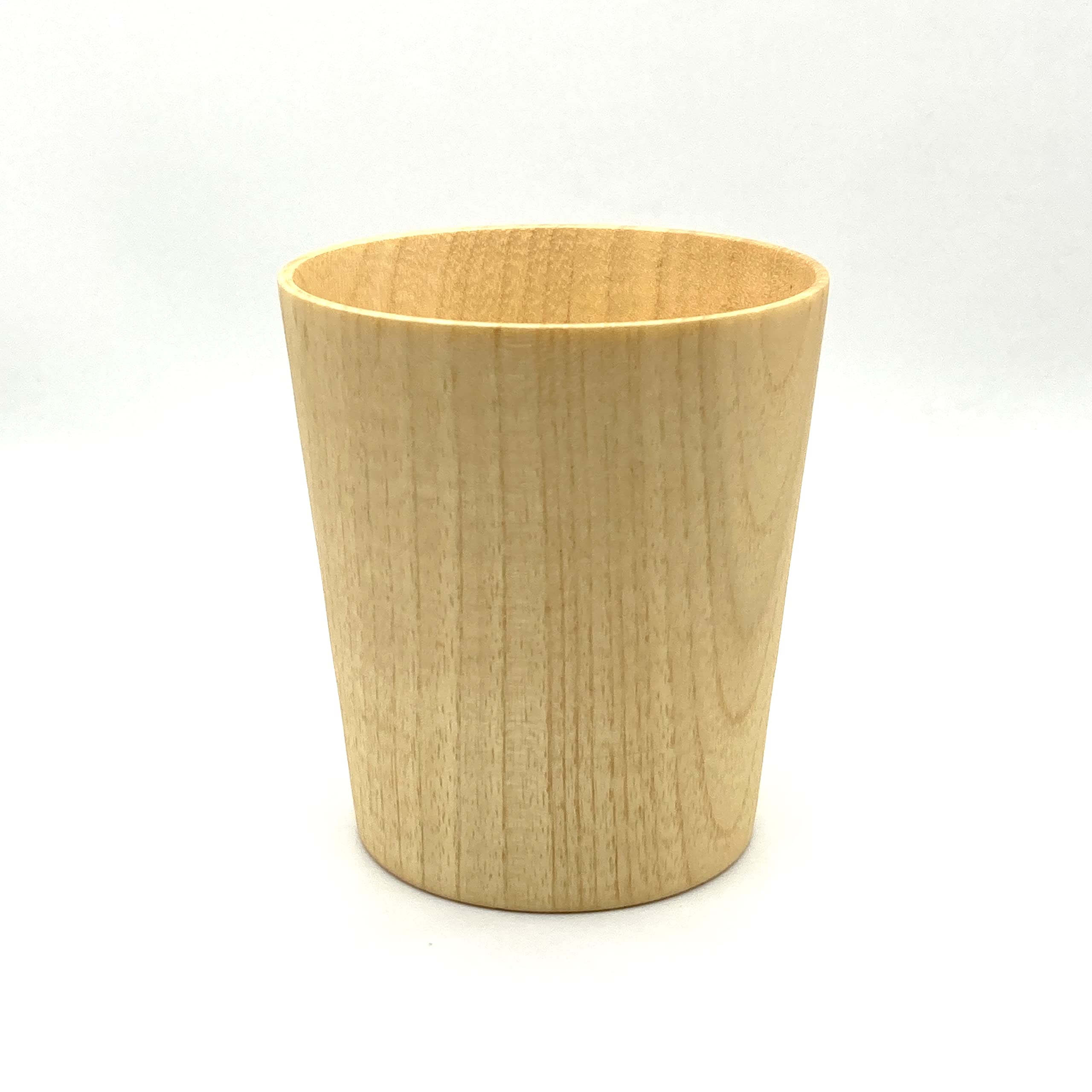 Photo 1 of ??????? Japanese Wooden Tea Cup with Brand Logo, Dishwasher Safe, Natural Solid Wood, Nanoparticle Coating, About 7.1 fl oz, Made in Japan