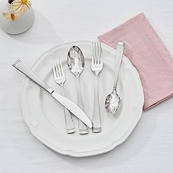 KINGSTONE Silverware Set, 20-Piece Flatware Set for