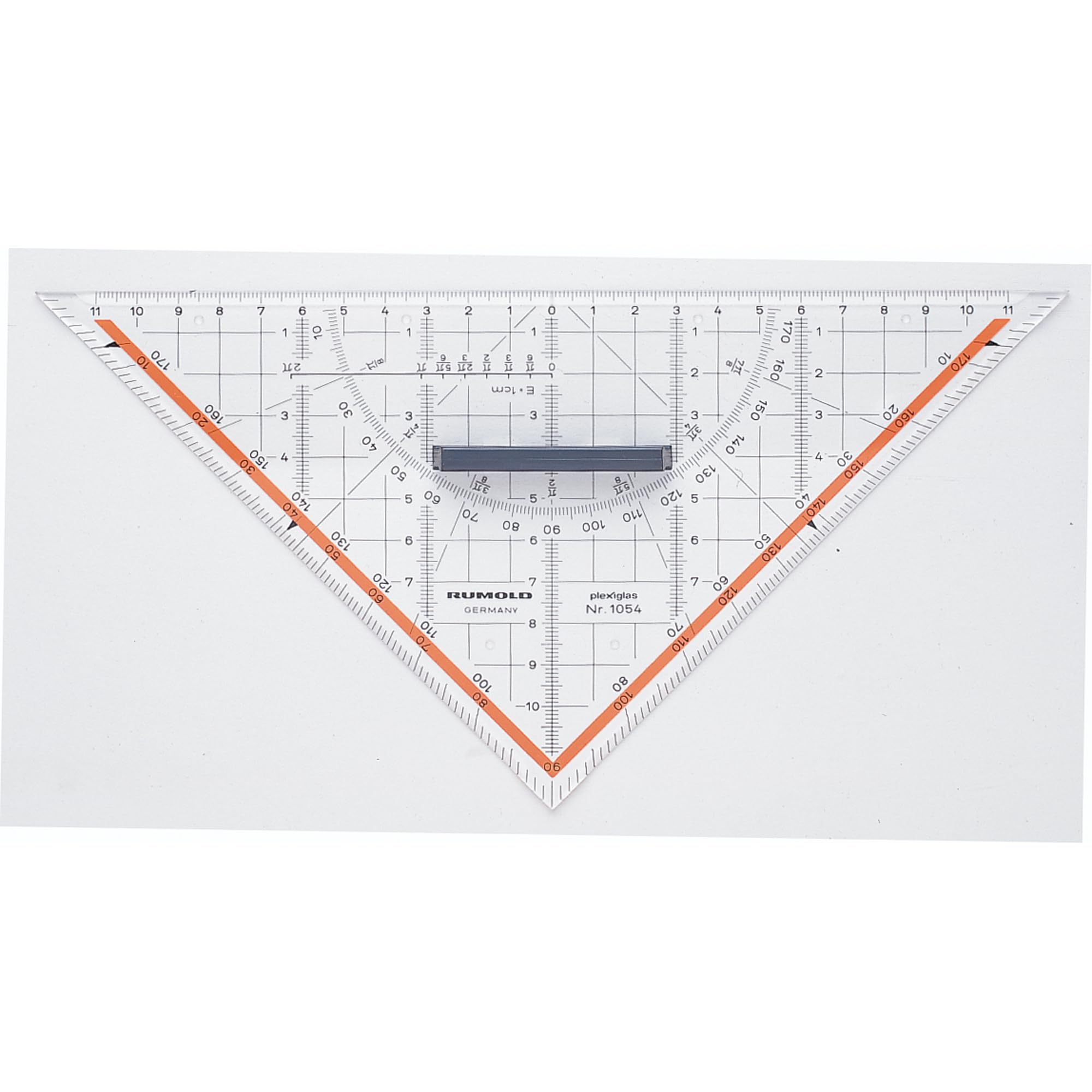 Rumold Geometry Triangle 1054 Transparent Length of Hypotenuse: 25 cm