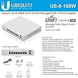 Ubiquiti US-8-150W "Switche Managed" PoE + Gigabit-Switch mit SFP wei&szlig;