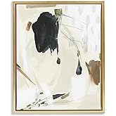 Stupell Industries Subtle Abstract Painting Framed Floater Canvas Wall Art Design by June Erica Vess