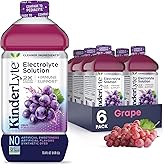 KinderLyte Electrolyte Solution for Kids and Adults - Hydration Drink (Grape, 6 Pack), No Artificial Sweeteners or Flavors, No Synthetic Dyes, Vegan, Non-GMO, Gluten-Free