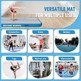 BEYOND MARINA Inflatable Gymnastics Mat 3m Purple 10cm Thick w/ Pump view 6