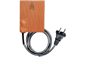 RICHOOSE Silicone Engine Heated Pad 100X130mm, 120V Engine Heater Pad, 150W Adhesive Flexible Heating Pad for Car Oil Pan/Tank type, Built-in Thermostat, for Metal Surface only, Quick Heating