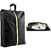 Shoe Bags for Travel Soccer Cleats Cleat Bags for Sports Smell Proof Cleat Bag for Travel Lightweight Golf Shoe Bag with Handle Large Capacity, for Men & Women Fitness Business Trips Baseball (Black)
