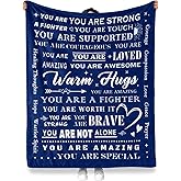 Levens Get Well Gifts for Women Men, Soft Comfort Warm Hugs Healing Blanket 60"x50", Thinking of You Gifts, Cancer Care Inspirational Sympathy Feel Better After Surgery Gifts for Friends, Coworkers