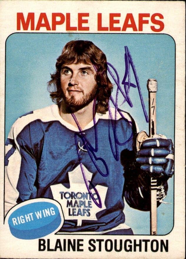 Blaine Stoughton Signed 197576 OPeeChee Card 265 Toronto Maple