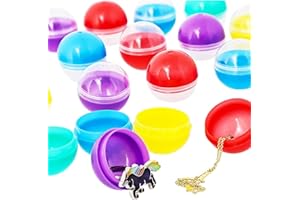 BLUE PANDA 250-Pack Vending Machine Capsules - 1 Inch Gumball, Toy, Temporary Tattoo, Bulk Gumball Refills (5 Colors)