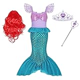 Eledobby Ariel Dress for Girls Mermaid Costume
