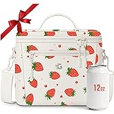 GLORIEROO Insulated Lunch Box Bag Women - Waterproof Leakproof Lightweight Reusable Cooler for Work Picnic