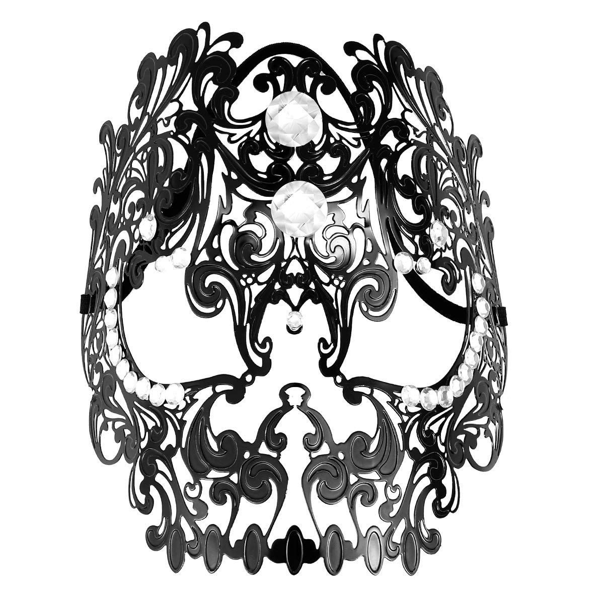VORCOOL 1pc Diamond Skeleton Hollow Mask Full Face Hollow Out Masquerade Skull Mask Sports Props