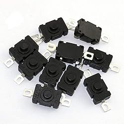RuiLing 10pcs Self-Lock Push Button Switch KAN-28