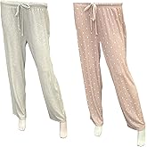 TAHARI Women's 2 Pack Straight Leg Drawstring Pajama Pants with Pockets