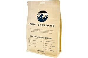 Epic Boulders Elite Sports Chalk - 10.58 oz (300g) - for Rock Climbing, Weightlifting, Gymnastics, Crossfit, and Fitness - 100% Pure Magnesium Carbonate