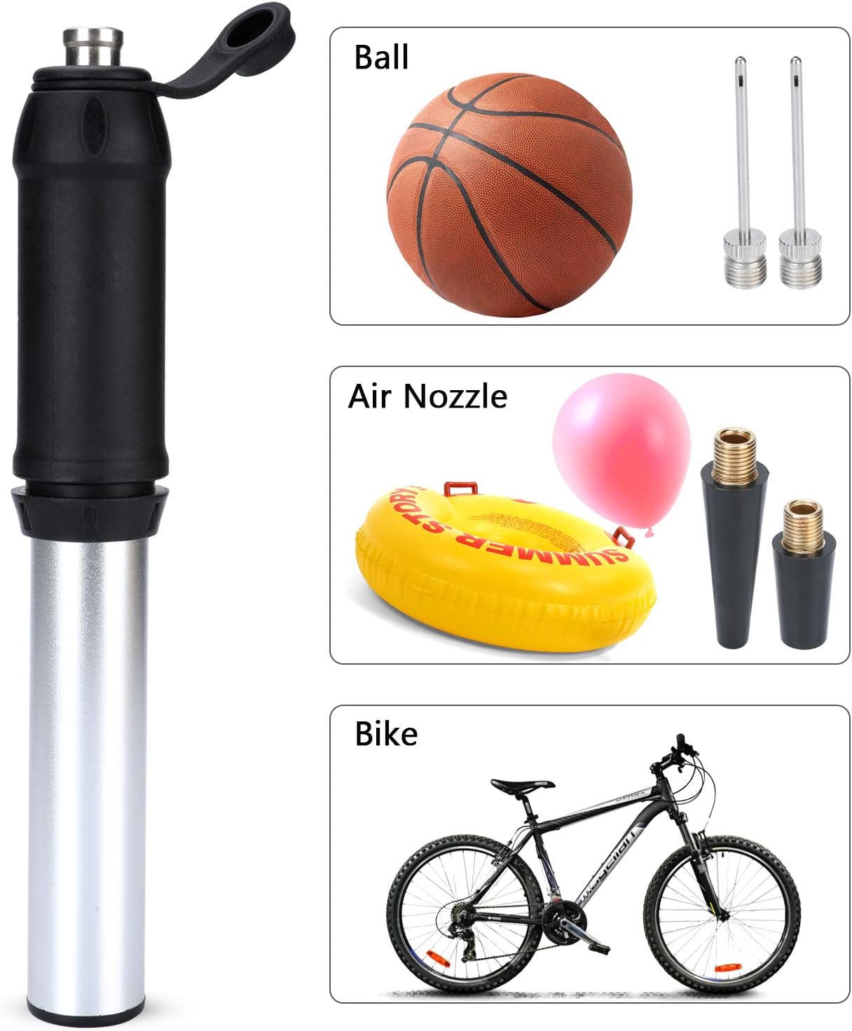 can you pump a bike tire with a ball pump
