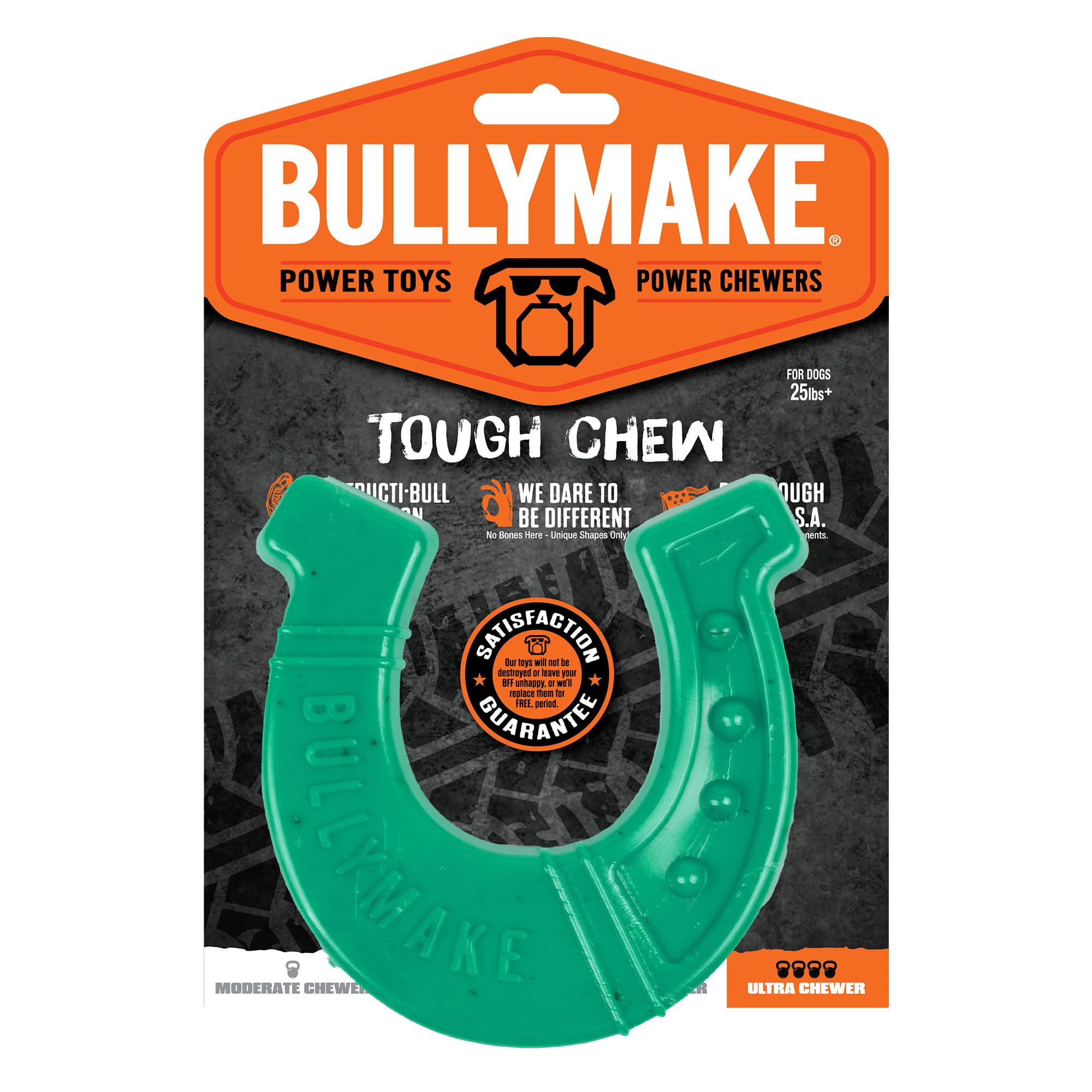 BULLYMAKE BULLMAKE Nylon Horeshoe Chew Toy for Dogs – Durable Dog Toy for Aggressive Chewers