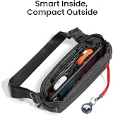 tomtoc Compact EDC Sling Bag Black, 3L Crossbody for Switch iPad Mini 7 view 4