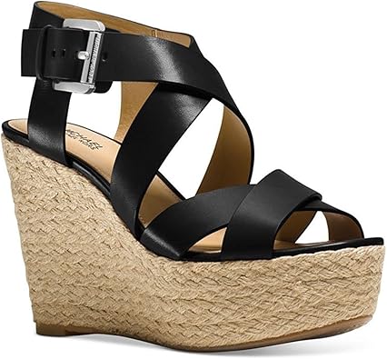 michael kors leather wedges