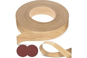 GZDUCK 3/4 inch x 50ft Roll Birch Edge Banding, Wood Veneer Edge Banding Preglued Flexible Real Wood Tape Edge Banding for Shelves Cabinet Repair Furniture Restoration and Beautification