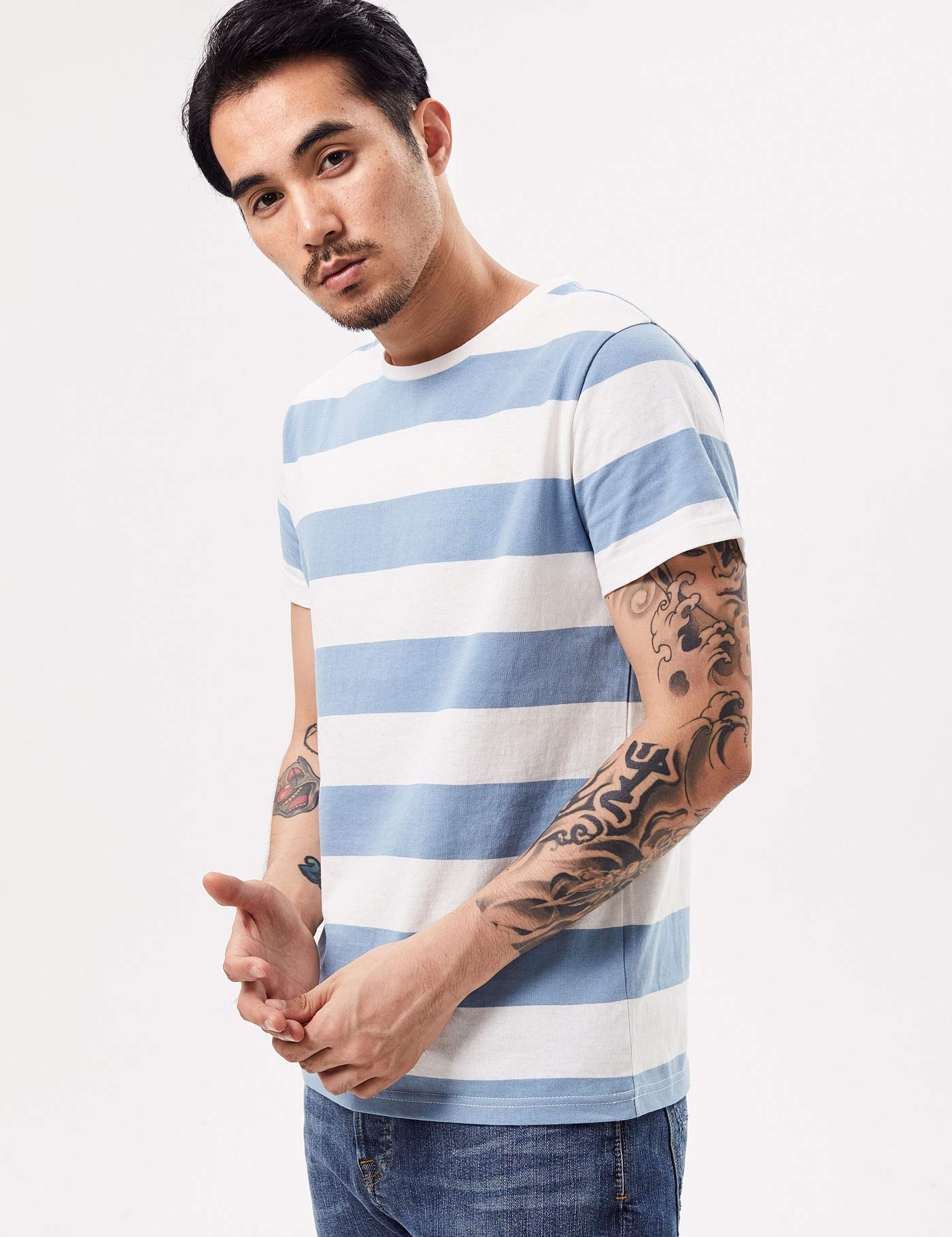 red and white striped sailor shirt