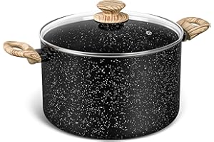 MICHELANGELO 8 Quart Stock Pot With Lid, Nonstick Cooking Pot, Large Induction Soup Pot for Cooking, Stockpot With Healthy Co