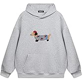 Vamtac Weiner Dog Hoodies Mens Oversized Hoodie Pullover Hooded Graphic Sweatshirt Embroidered Dachshund 2026 Trendy Tops