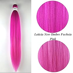 Braiding Hair Pre stetched Pink Prestretched