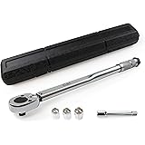 C&T 1/2" Drive Click Torque Wrench Set(10-150ft.-lb/28-210Nm range)